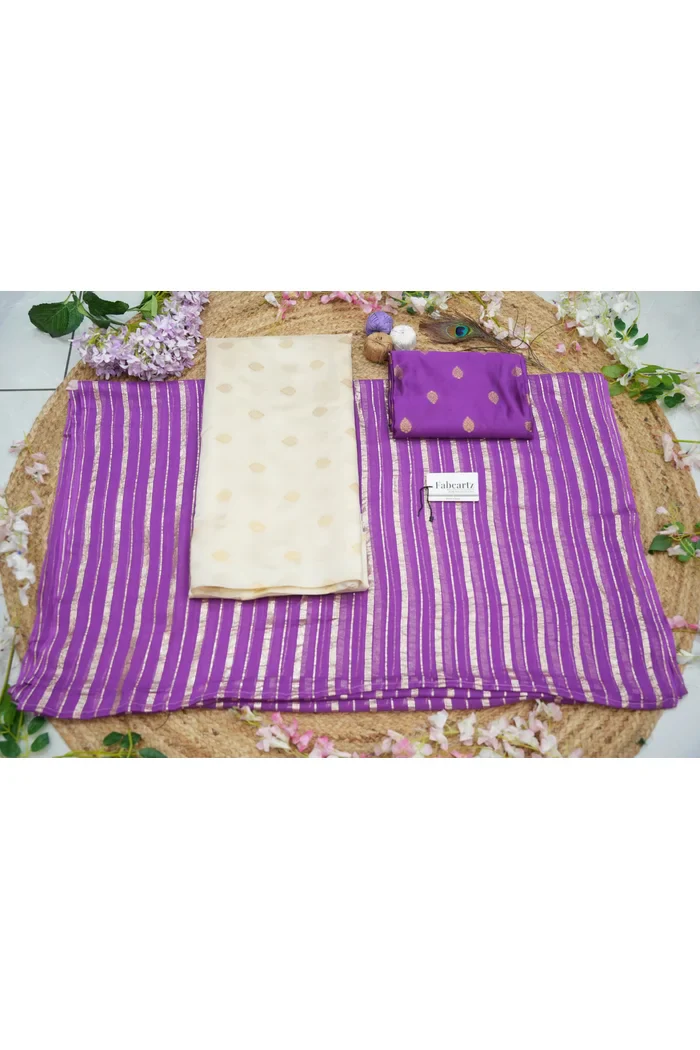 South Indian Festival Traditional Half Saree with Embroidered Blouse & Dupatta Yamuna - Image 20