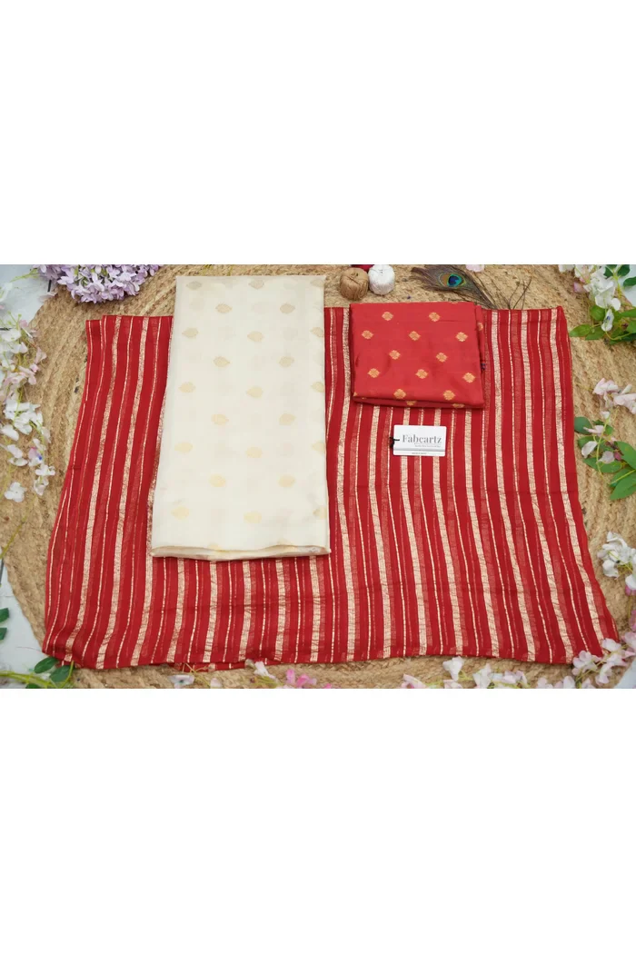 South Indian Festival Traditional Half Saree with Embroidered Blouse & Dupatta Yamuna - Image 32